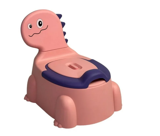Bacinica Infantil Diseño Dinosaurio - Primer Baño - Rosado-0