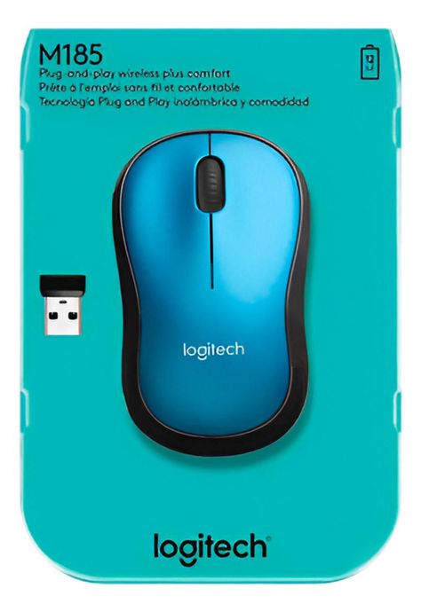 Mouse Logitech M185 Inalambrico Blue Color Azul-3