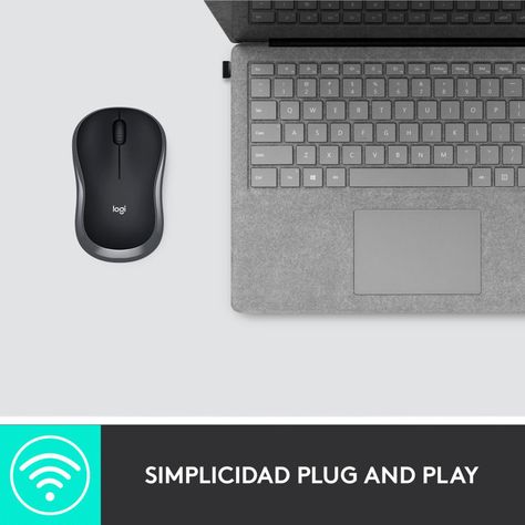 Mouse Inalámbrico Logitech M185 Negro Grafito-3