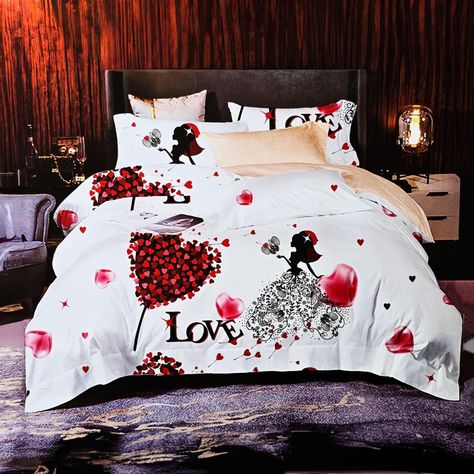 JUEGO DE SABANAS 2.5 PLAZAS KING LOVE CORAZON 631-0
