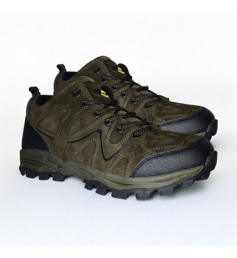 Botines De Hombre Estilo Trekking Comodos Verde Militar - 7064-2