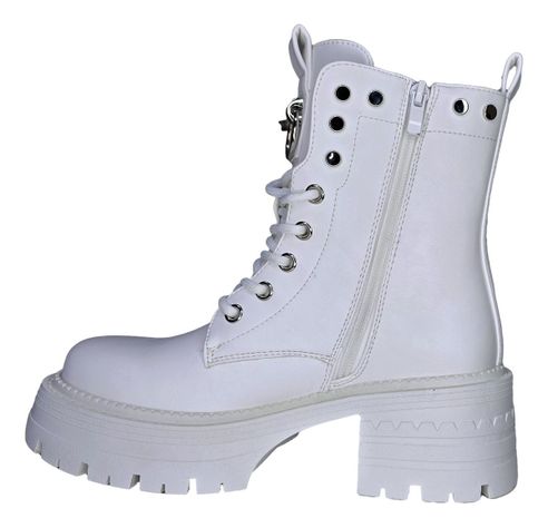 Bototos Moda Urbana | Blanco con Tachas y Plataforma - 7726-2