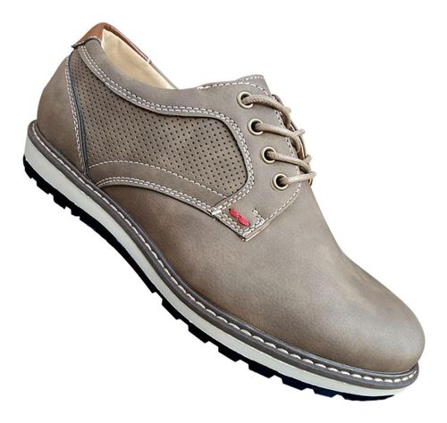 Zapato De Hombre Casual Oxford Ejecutivo - Khaki - 7111-0
