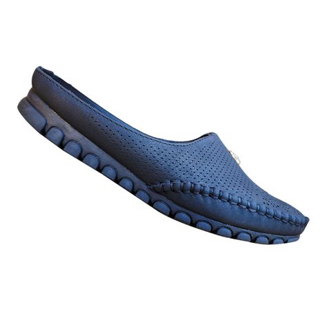 Zapato Mocasin Mujer Sin Talon Comodo Y Ligero Negro 7465-0