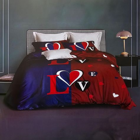 JUEGO DE SABANAS 2.5 PLAZAS KING LOVE RED 627-0