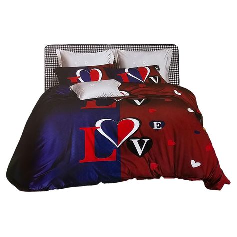 JUEGO DE SABANAS 2.5 PLAZAS KING LOVE RED 627-1