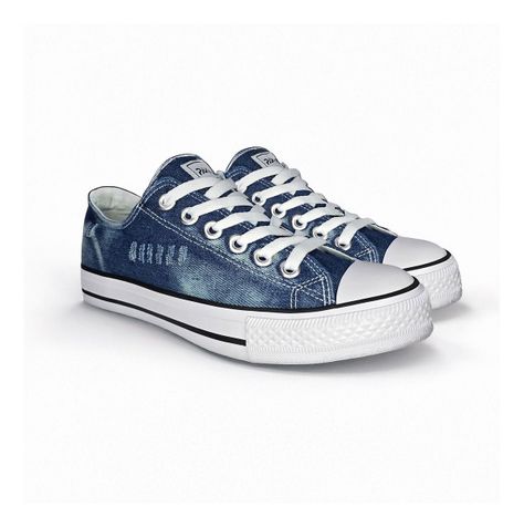 Zapatilla Lona Azul Vintage | Diseño Urbano Clásico - 7731-2