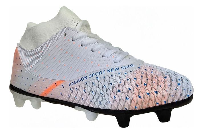 Botas Fútbol 35 al 40 | Blanco con Taco y Desempeño - 7711-0