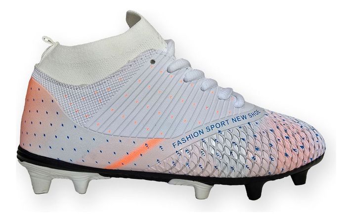 Botas Fútbol 35 al 40 | Blanco con Taco y Desempeño - 7711-1