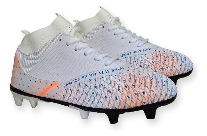 Botas Fútbol 35 al 40 | Blanco con Taco y Desempeño - 7711-2
