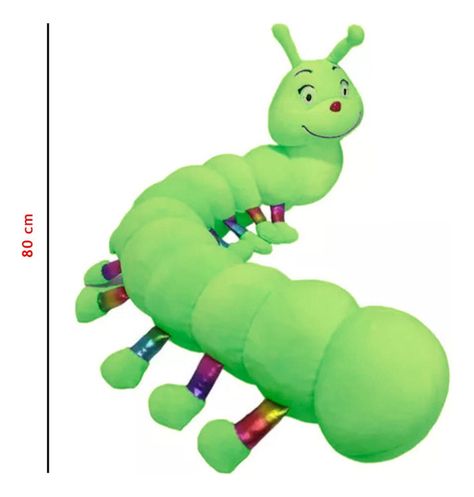 Cuncuna Gusano Peluche Acolchado Suave - 80cm Colores-1