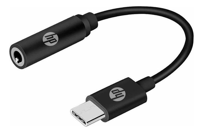 Adaptador Marca Hp Tipo-c A Jack 3.5mm Color Negro-0