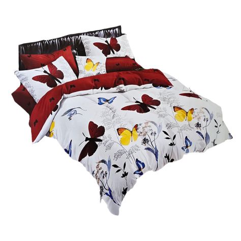 JUEGO DE SABANAS 2.5 PLAZAS KING MARIPOSAS COLORES 644-1