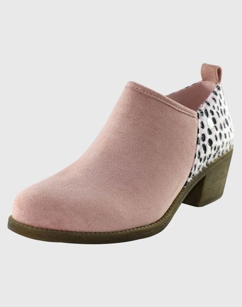 Zapato furry bajo Rosado Danicolle-0