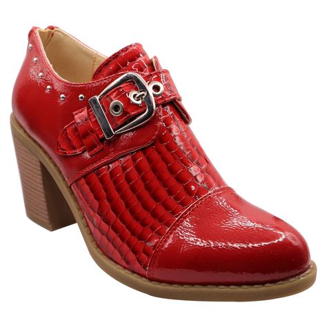 Botin correa hebilla Rojo-0
