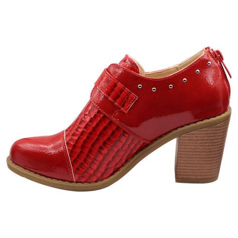 Botin correa hebilla Rojo-2