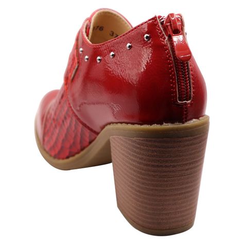 Botin correa hebilla Rojo-3