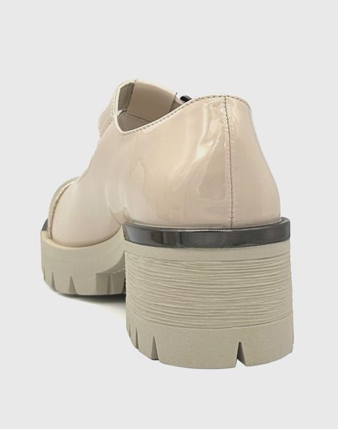 Zapato para mujer con taco bajo Mary jane Blanco-2