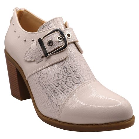 Botin correa hebilla Blanco-0