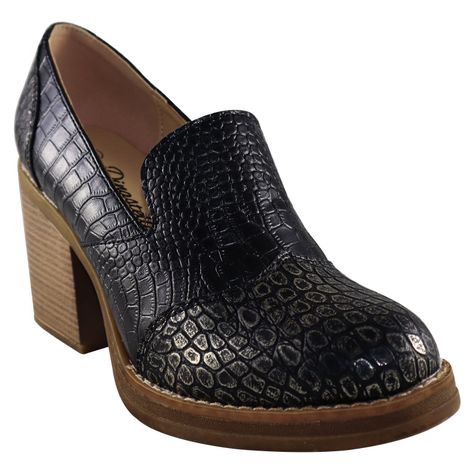 Botin alto Croco scales Negro-0