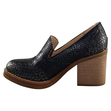 Botin alto Croco scales Negro-1