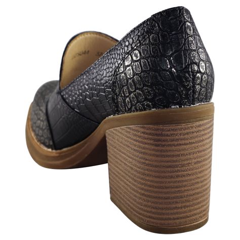 Botin alto Croco scales Negro-3