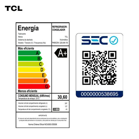 Refrigerador Cross Door TCL 424L P460CD-5