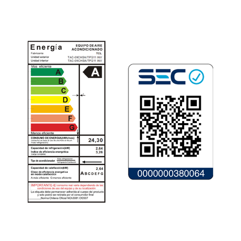 Aire acondicionado Split Inverter Frío/Calor 9000 BTU WIFI-5
