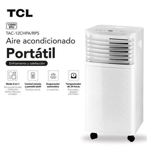 Aire Acondicionado Portátil Frío-Calor TCL 12000 BTU 4 en 1-1