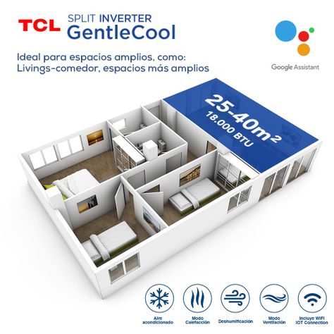 Aire acondicionado Split Inverter Frío/Calor 18000 BTU WIFI-6
