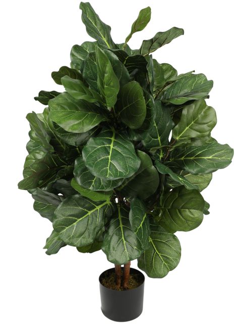 Ficus Lyrata de 90 cm con follaje de seda-0