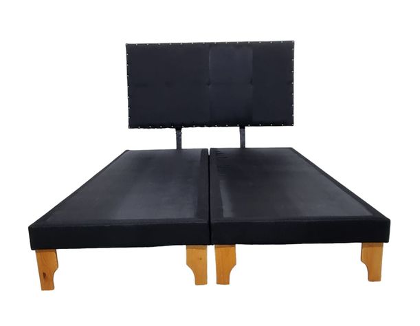 CAMA EUROPEA DOS PLAZAS LINO NEGRO-0