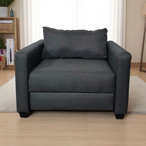 SOFA CAMA MULTIFUNCIONAL DE UN CUERPO LINO GRIS OSCURO-5