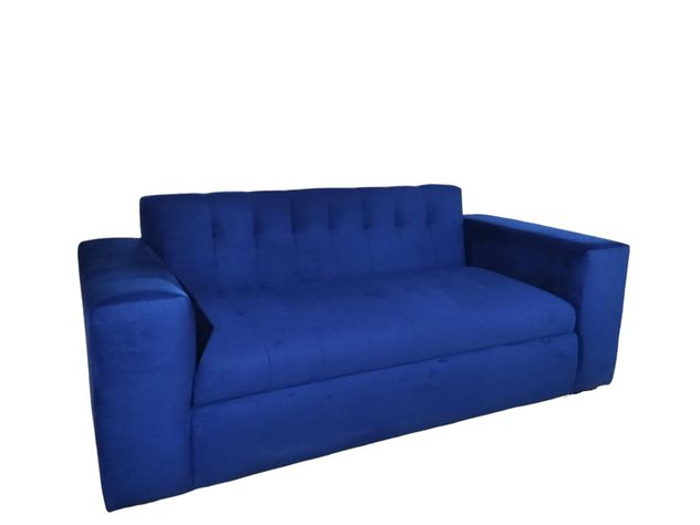 SOFA DOS CUERPOS FELPA AZUL MARINO-0