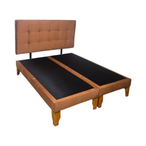 CAMA DOS PLAZAS FELPA CAMEL-1