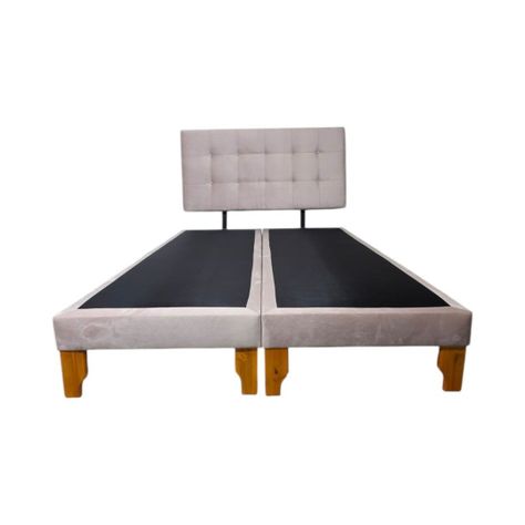 CAMA DOS PLAZAS FELPA PALO ROSA -0