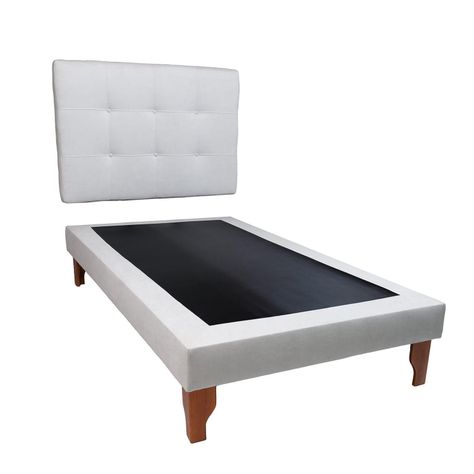 CAMA PLAZA Y MEDIA LINO GRIS-0