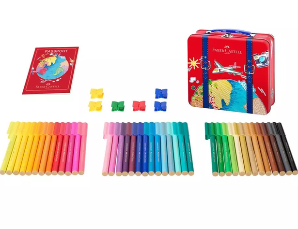Set Marcadores Maleta De Viaje 40 Conectores Faber-castell-1