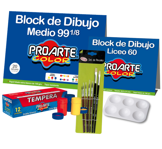 Pack Block y tempera Proarte-0