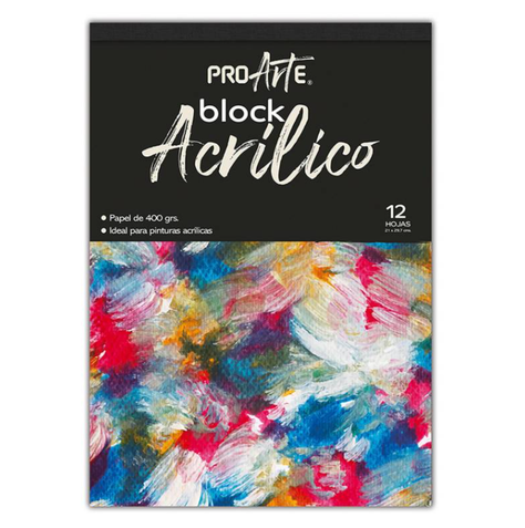 Super Pack Acrílico, 24 Tubos, 5 Pinceles y 1 Block de 12 Hojas-3
