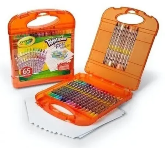SET CRAYOLA TWISTABLES 65 COLORED PENCIL-1