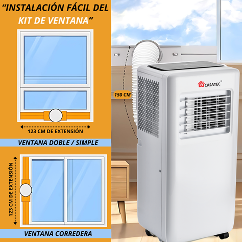 Aire Acondicionado Portátil 9000 BTU WI-FI 4 en 1-2