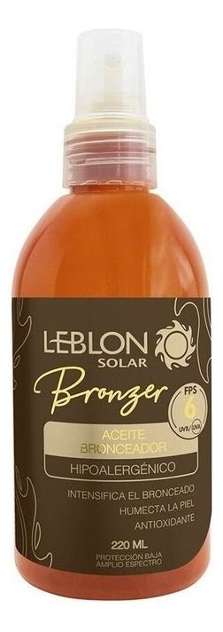 Aceite Bronceador Bronzer Fps 6 | Leblon | 220 Ml-1