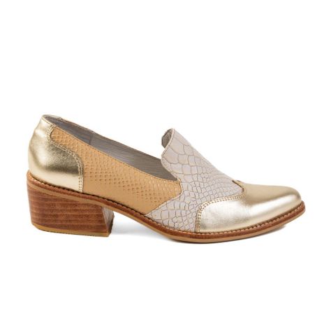 Zapato Vaniuska Blanco con Dorado-0