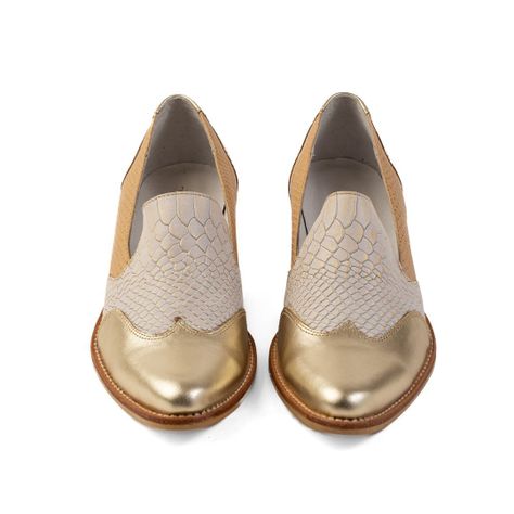 Zapato Vaniuska Blanco con Dorado-2