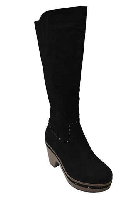 Bota Gamuza Ecológica ZAW90 Negro-1