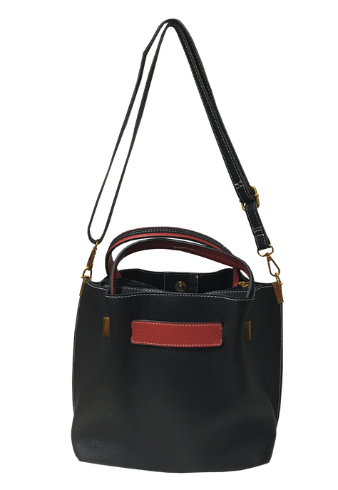 Cartera Cuero Ecológico CRP44 NegroRojo-0