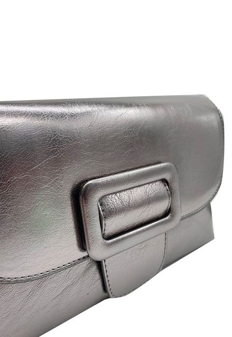 Cartera de fiesta Ecocuero Plata CRX34-4