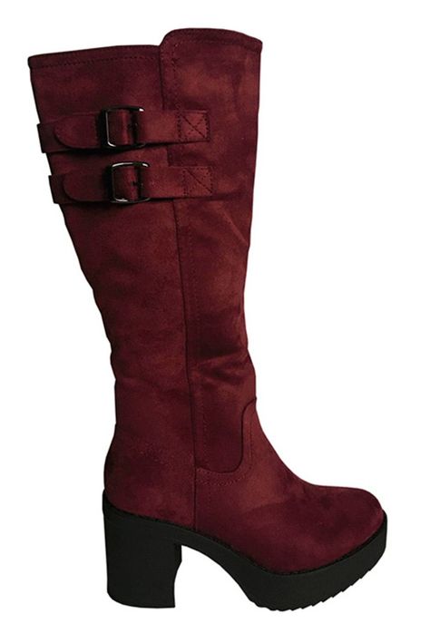 Bota Gamuza Ecológica ZAV26 Burdeo-0