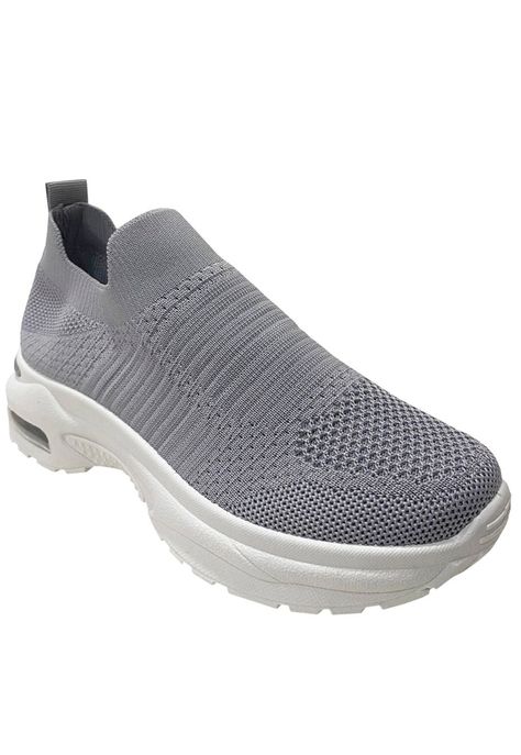 Zapatilla Tela ZAZ52 Gris-1